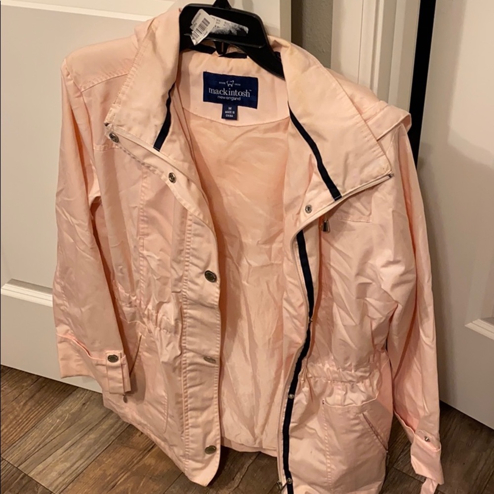 Blush rain coat